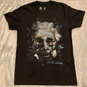 Small Tee with Artsy Albert Einstein Art
